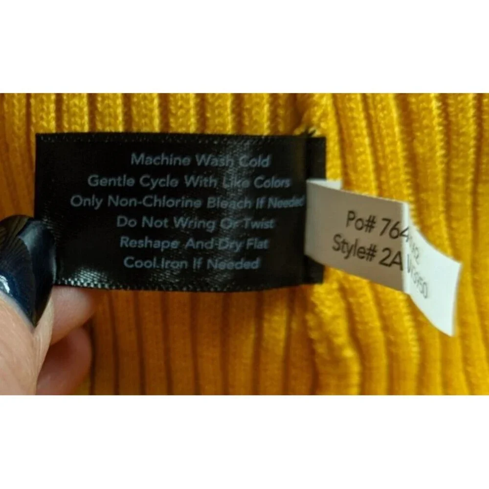 NWT~BOSTON PROPER Women's Marigold Yellow Viscose Blend Turtleneck Sweater M